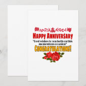 Invitation Joyeux Anniversaire de mariage  (Devant / Derrière)