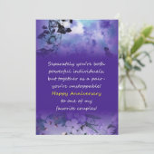 Invitation Joyeux anniversaire de Mariage salutations pour un (Debout devant)