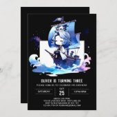 Invitation Joyeux anniversaire de pirate Dreamy (Devant / Derrière)