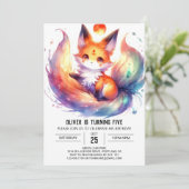 Invitation Joyeux anniversaire de Renard Peint (Debout devant)