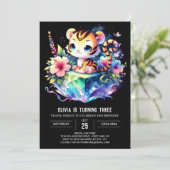 Invitation Joyeux anniversaire de Tigre Moderne (Debout devant)