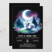 Invitation Joyeux anniversaire de Whimsy Wolf (Devant / Derrière)