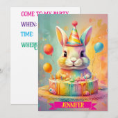 INVITATION " JOYEUX ANNIVERSAIRE DÉLICE " (Devant / Derrière)