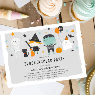 Invitation Joyeux Anniversaire d'Halloween pour Enfants