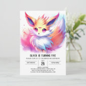 Invitation Joyeux anniversaire Digital Fox (Debout devant)