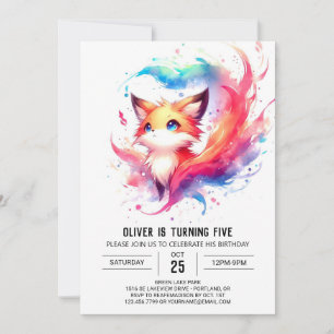 Invitation Joyeux anniversaire Digital Fox