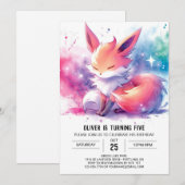 Invitation Joyeux anniversaire Digital Fox (Devant / Derrière)