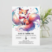 Invitation Joyeux anniversaire Digital Fox (Debout devant)
