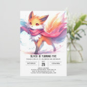 Invitation Joyeux anniversaire Digital Fox (Debout devant)