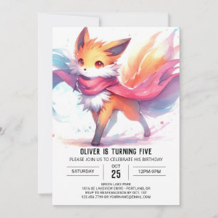 Invitation Joyeux anniversaire Digital Fox