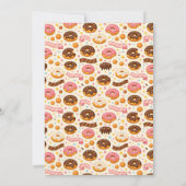 Invitation Joyeux Anniversaire Donut 1er | Mignon Donut  (Dos)