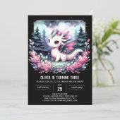 Invitation Joyeux anniversaire du dragon Modèle (Debout devant)