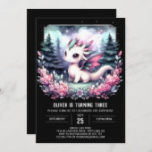 Invitation Joyeux anniversaire du dragon Modèle (Devant / Derrière)