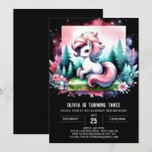 Invitation Joyeux Anniversaire Du Petit Cheval (Devant / Derrière)