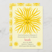 Invitation Joyeux Anniversaire du soleil (Devant / Derrière)