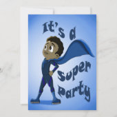 Invitation Joyeux anniversaire du super-héros afro-américain (Devant)