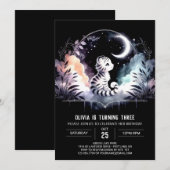 Invitation Joyeux anniversaire du tigre de Boho (Devant / Derrière)