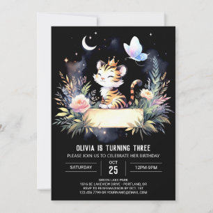 Invitation Joyeux anniversaire du tigre de Woodland