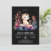 Invitation Joyeux anniversaire du tigre élégant (Debout devant)