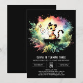 Invitation Joyeux anniversaire du tigre magique (Devant / Derrière)