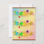 Invitation Joyeux anniversaire et étoiles - (Dos)