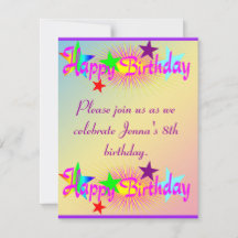 Joyeux anniversaire et étoiles -