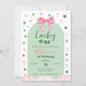 Invitation Joyeux Anniversaire Fille St Patrick Lucky One (Devant)