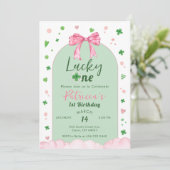 Invitation Joyeux Anniversaire Fille St Patrick Lucky One (Debout devant)