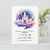 Invitation Joyeux Anniversaire Filles Château Conte de Fée Ar (Debout devant)