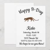 Invitation Joyeux anniversaire Fossa (Devant / Derrière)