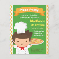 Joyeux Anniversaire Garçon Enfant Chef Pizza Migno