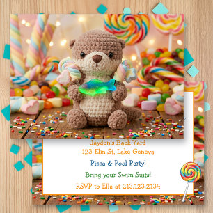 Invitation Joyeux anniversaire garçon sur le thème de la lout