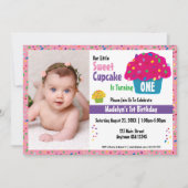 Invitation Joyeux Anniversaire Gelé Cupcake Sprinkles (Devant)