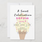 Invitation Joyeux Anniversaire Glace Sucrée (Devant)