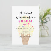 Invitation Joyeux Anniversaire Glace Sucrée (Debout devant)