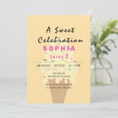 Invitation Joyeux Anniversaire Glace Sucrée (Debout devant)
