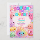 Invitation Joyeux Anniversaire Glittery Dumpling Squishy Fête (Devant)