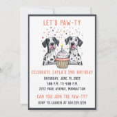 Invitation Joyeux anniversaire Great Dane Dogs Cupcake (Devant)