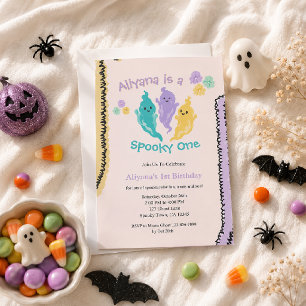 Invitation Joyeux Anniversaire Halloween Mignon et Coloré pou