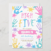 Invitation Joyeux Anniversaire High Five (Devant)