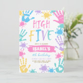 Invitation Joyeux Anniversaire High Five (Debout devant)