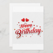 Invitation Joyeux anniversaire ! J'espère que vous avez un fi (Devant / Derrière)