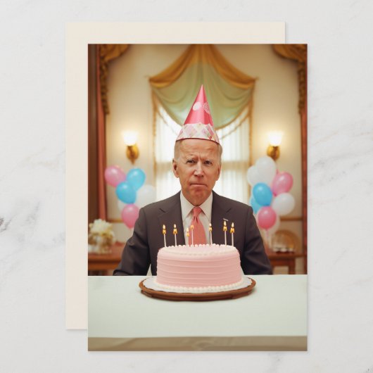 Invitation Joyeux anniversaire Joe (Devant / Derrière)