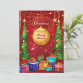 Invitation joyeux anniversaire joyeux carte de Noë (Debout devant)