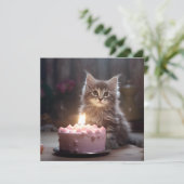Invitation Joyeux Anniversaire Kitten (Debout devant)
