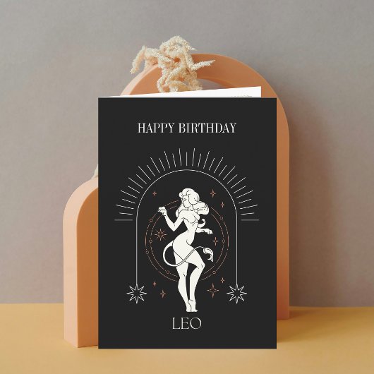 Invitation Joyeux Anniversaire Mystic Leo Zodiac Horoscope Ca