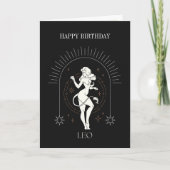 Invitation Joyeux Anniversaire Mystic Leo Zodiac Horoscope Ca (Devant)
