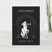 Invitation Joyeux Anniversaire Mystic Sagittarius Zodiac Card (Devant)