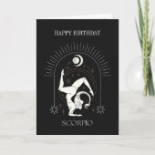 Invitation Joyeux Anniversaire Mystic Scorpio Zodiac Horoscop (Devant)