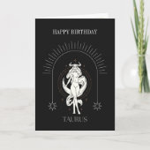 Invitation Joyeux Anniversaire Mystic Taurus Zodiac Horoscope (Devant)